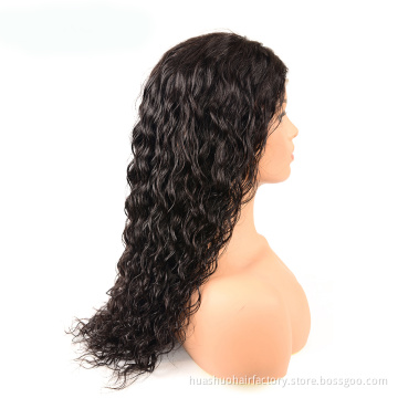 Thin Skin Perimeter 100 Percent Cheap Water Wave Silk Top Remy Human Virgin Chinese Hair Full Lace Wig